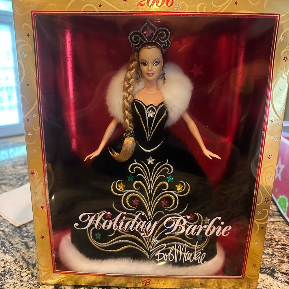Barbie Holiday Doll with Black and Gold Gown